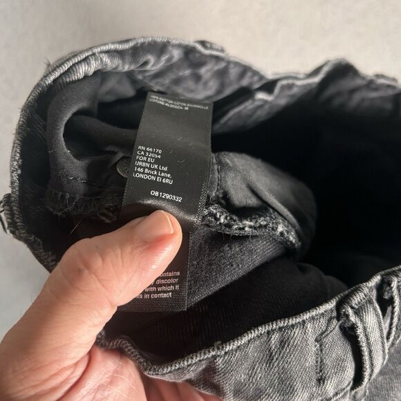 We The Free Crvy Jeans Women’s Size 28 High Rise Straight Leg Distressed Black - Picture 11 of 12